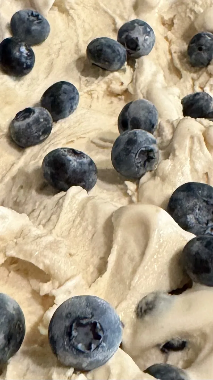 Brie and blueberry gelato